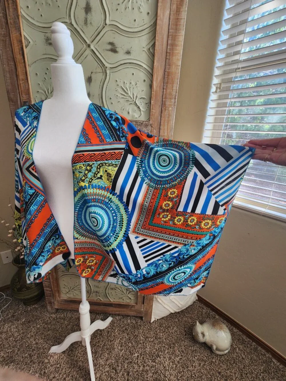 Kokomo Silk Shawl with Colorful Geometric Design | 29